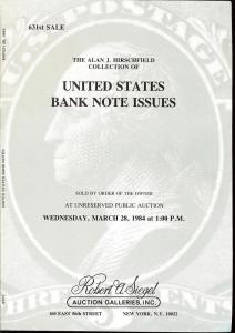 Siegel: Sale # 631  -  United States Bank Note Issues, Si...