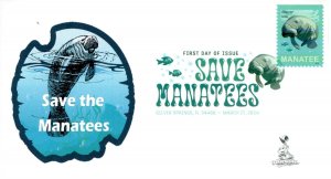 Save Manatees FDC w/ Digital Color Pictorial (DCP) cancellation  #2 of 2