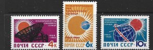 RUSSIA - 1964 QUIET SUN YEAR - SCOTT 2839 TO 2841 - MNH