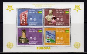 Sao Tome and Principe 2005 Europa 50th.Anniversary/SPACE 2 S/S Perforated MNH