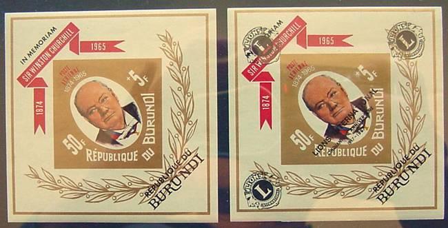 Burundi, 2 Souvenir Sheets featuring Winston Churchill, MNH