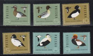 Poland # 2698-2703, Wild Ducks, Mint Light Hinged, 1/3 Cat.
