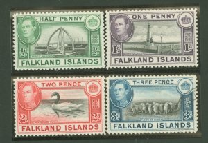 Falkland Islands #84/87A Mint (NH) Single (King)