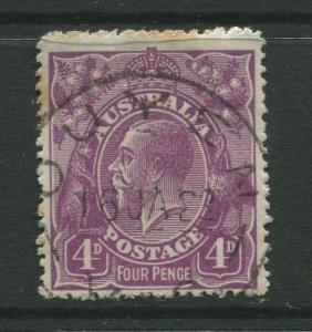 STAMP STATION PERTH: Australia  #32 Used 1921  Single 4p Stamp