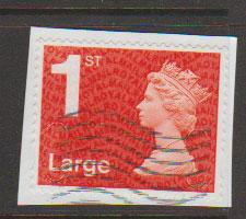 GB QE II Machin SG U2973 - 1st vermillion Large - date code MA13 - Source  B