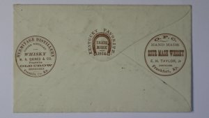 1870s San Francisco CA Spruance Stanley Fine Wines Kentucky Whiskey 1864 Ad MT