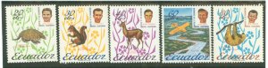 Ecuador #726-730 Unused Single (Complete Set) (Wildlife)