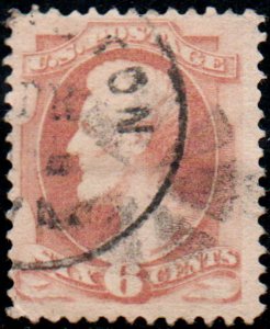 US #159 SCV $65.00 VF/XF used, faint town cancel, a wonderful stamp with terr...