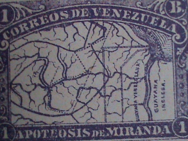 ​1896-VENEZUELA STAMP-SC# 141- 125 YEARS OLD-MAP OF VENEZUELA MINT -STAMP-VF