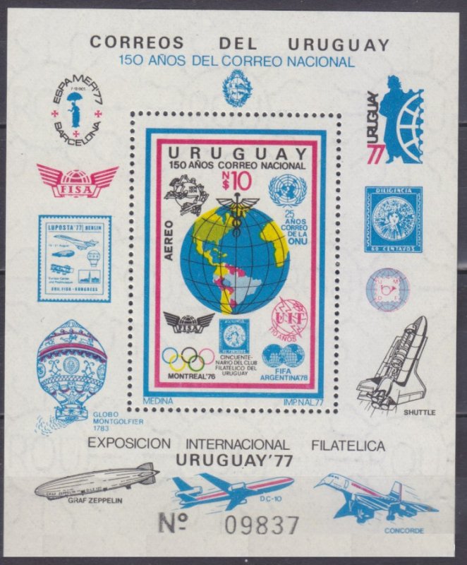 1977 Uruguay 1466/B35 1978 FIFA World Cup in Argentina 17,00 €