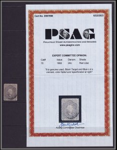 #70 Used, Fine+, Reperfed, PSAG cert #0597998 (CV $300 - ID38753) - Joseph Luft