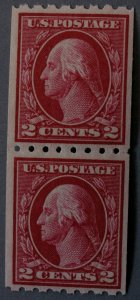 United States #411 2 Cent Washington Coil Pair MNH