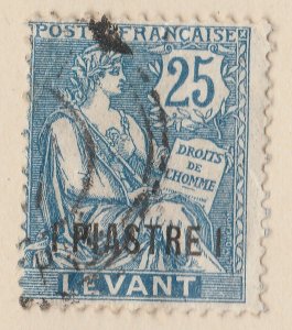 FRANCE Offices in Turkey Levant 1903 1ft on 25c Used Stamp A28P33F29028-