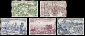 Czechoslovakia 1955 Sc C40-44 CTO vf Airmail Issue