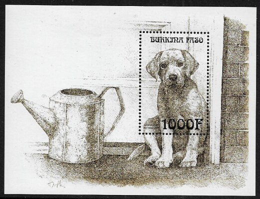 Burkina Faso #1144 MNH S/Sheet - Dog - Golden Retriever