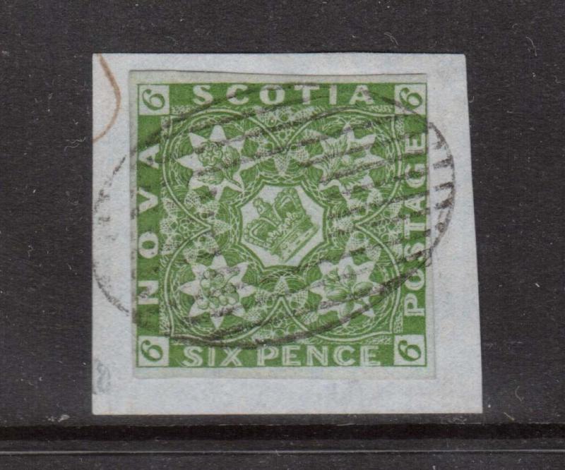 Nova Scotia #4 XF Used On Piece **With Certificate**