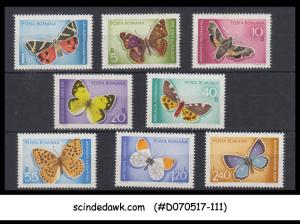 ROMANIA - 1969 BUTTERFLIES / BUTTERFLY - 8V - MINT NH