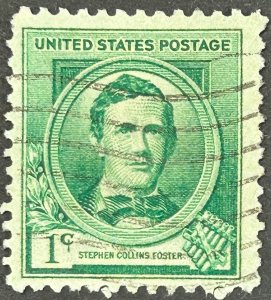 USA, 1940, SC#879, Famous Americans, Composers, Used, F