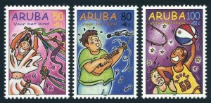 Aruba B53-B55,MNH. Child Welfare 1998.Ribbon dance,Cuarta,Basketball.