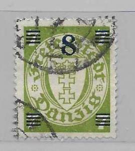 Danzig 212 8pf on 7pf single Used