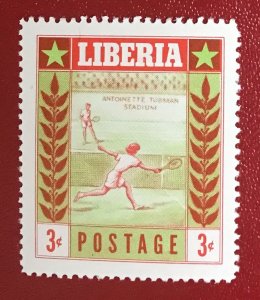 1955 Liberia Sc 347 unused 3c Tennis CV$.25 Lot 1923