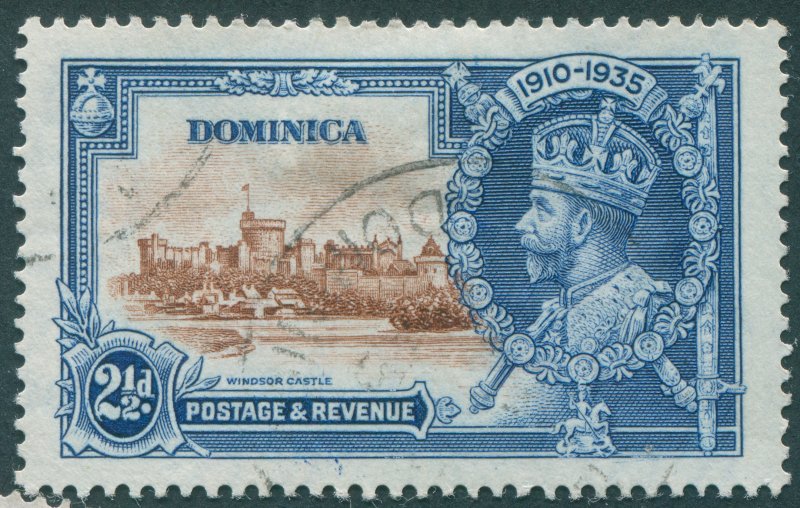 Dominica 1935 2½d brown & deep blue Jubilee SG94 used