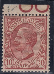 Italy Regno - Sassone n. 82a  Variety 1 of ten made with 3 points  MH*