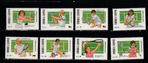 Sierra Leone, 899-906, Wimbledon Tennis Champions, Mint Hinged. 1/3 Cat.