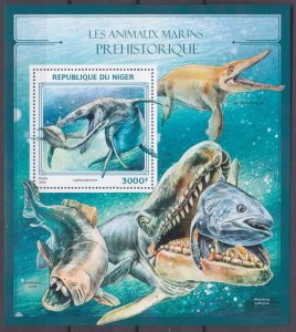 2016 Niger 4431/B590 Prehistoric marine animals 12,00 €