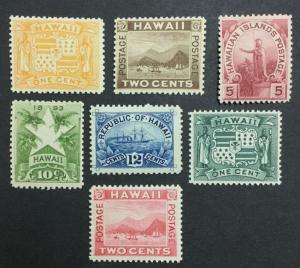 MOMEN: US HAWAII #74-78,80-81 MINT OG NH #24446