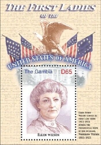 GAMBIA FIRST LADIES OF THE UNITED STATES - ELLEN WILSON S/S MNH