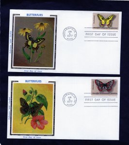 1712-1715 Butterflies, FDC set/4 Colorano Silk