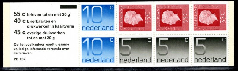 Netherlands Scott # 536a, mint nh, cpl. stamp booklet,  se-tenant