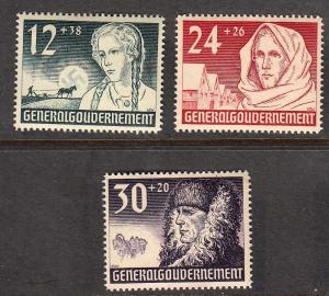 POLAND German Occupation #NB5-7 MNH