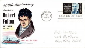 FDC 1966 SC #1270 Fluegel Cachet - Clerment, Ny  - Single - F61877