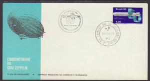 Brazil Zeppelin 1980 U/A FDC BIN