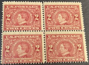 U.S.# 370-MINT NEVER/HINGED--BLOCK OF 4--CARMINE--1909(LOTP3)