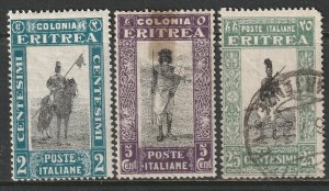 Eritrea 1930 Sc 119-20,123 MH/used (staining on 120)