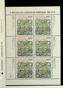 Portugal Sc 1528a,1529a,1530a MNH 3 M/S of 1982 - Tiles Design - HS09