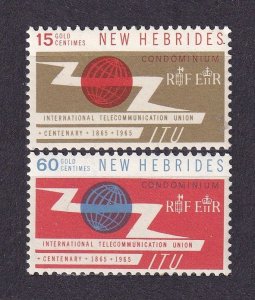 1965 New Hebrides 208-209 100 years of ITU 3,00 €