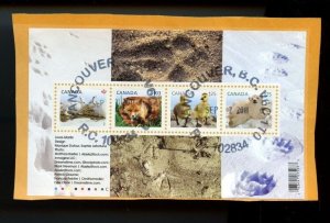 ? 5 x P stamps Animals 2011 Souvenir Sheet used