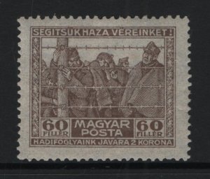 Hungary     #B70a  MH  1920  prisoners of war 60f