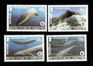 British Antarctic Territory 2003 WWF Blue Whale Fish Marine Life Sc 326 MNH 334