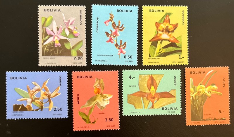 Bolivia 558-560, C327-330 / 1974 Orchid Stamps / Complete Set / MNH