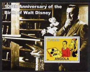 Angola 2002 Birth Centenary of Walt Disney #01 perf s/she...