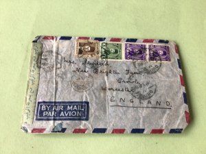 Egypt to England vintage  stamps cover  Ref 53415