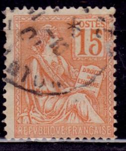 France 1902, Rights of Man, 15c, sc#134, used