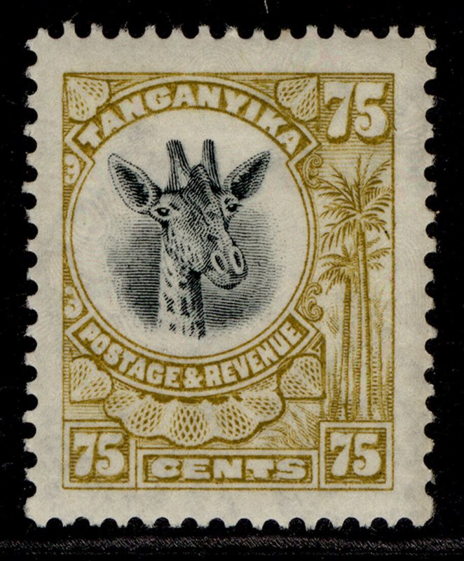 TANGANYIKA GV SG82, 75c yellow-bistre, M MINT. 