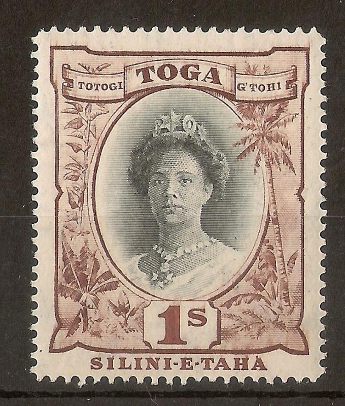 Tonga 1942 1/- Small Hyphen Variety SG80a Mint c£55