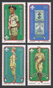 SA-Bophuthatswana 84-87, MNH. Mi 84-87. Boy Scouts-75, 1982. Lord Baden-Powell.